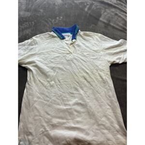 VTG Polo Robert Scott White‎ embroidered Cotton Shirt Size Large